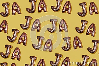 Interjection ja ja ja, for spanish laughter Stock Photo