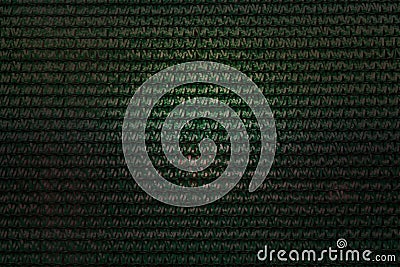 Interlace style pattern for abstract dark green background Stock Photo