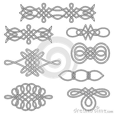 Interlaced decorations Vector Illustration