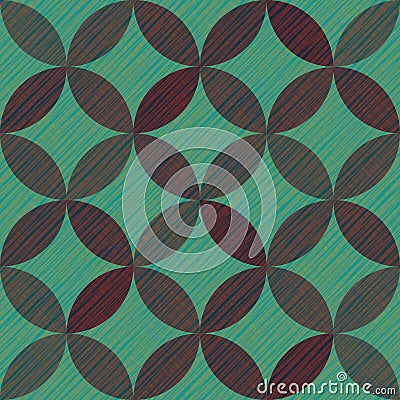 Interlacing circles parts trendy seamless vector Vector Illustration