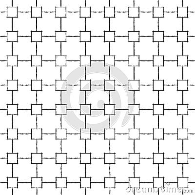 Interlinked etched squares vector pattern design Vector Illustration