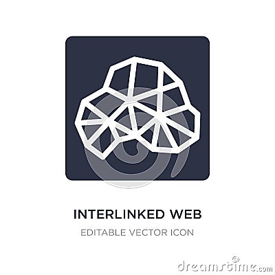 interlinked web icon on white background. Simple element illustration from Web concept Vector Illustration