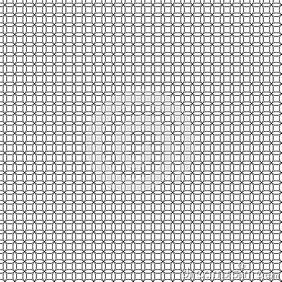 interlocking circles black line lattice seamless background pattern Vector Illustration