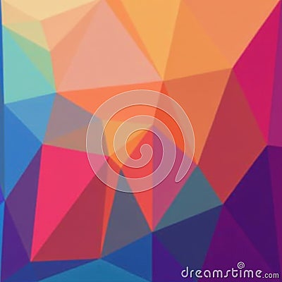 Interlocking colorful polygons, sharp angles, smooth gradient, texture, artwork, pattern Stock Photo