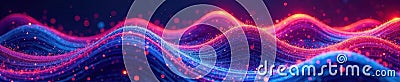 Interlocking, thin wave pattern; rhythmic, fluid lines create dynamic texture , blue, ripple, modern Stock Photo