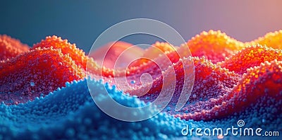 Interlocking thin waves, creating a fluid, unbroken pattern , abstract, design Cartoon Illustration