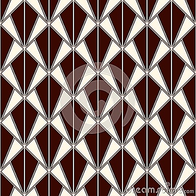 Interlocking triangles tessellation. Contemporary print with repeated scallops. Seamless pattern with fish scales. Vector Illustration