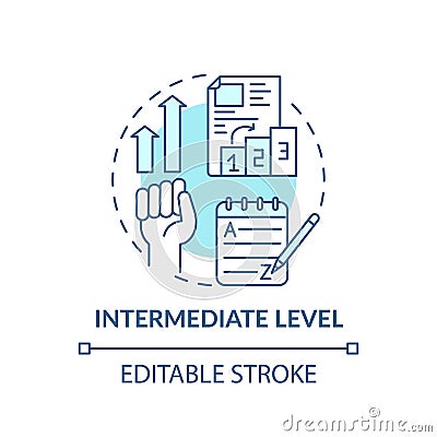 Intermediate level concept icon Vector Illustration
