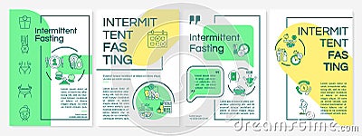 Intermittent fasting diet brochure template Vector Illustration