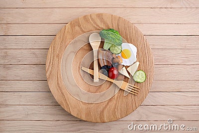 Intermittent fasting. Healthy breakfast, diet food concept. Organic meal. Fat loss concept. Weight loss. Stock Photo