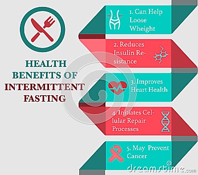 Intermittent Fasting infographic. Vector Illustration