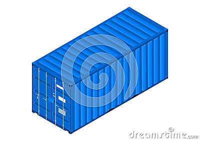 Intermodal container. Vector Vector Illustration