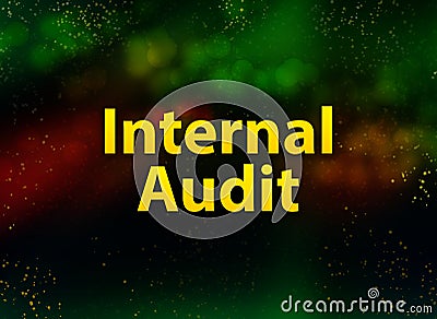 Internal Audit abstract bokeh dark background Stock Photo