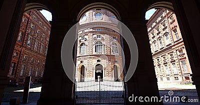 Palazzo Carignano coutyard in the Historical ntre of Turin Stock Photo