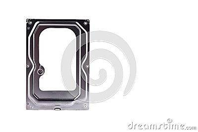 Internal harddisk drive is the data storage for the digital data computer on white background harddisk technology isolated Stock Photo