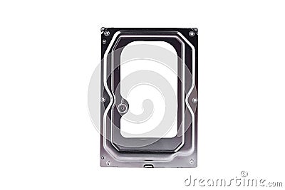 Internal harddisk drive is the data storage for the digital data computer on white background harddisk technology isolated Stock Photo