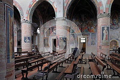 internal part of the church of saint francesco in lodi in italy, pic taken on 24th december 2023 Editorial Stock Photo