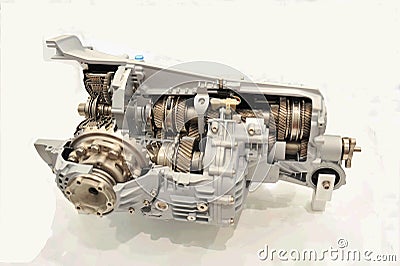 Internal structure of engine Stock Photo