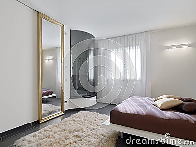 Internal view of a modern baedroom Stock Photo