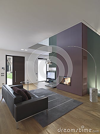 Internal view of a modern living room Stock Photo