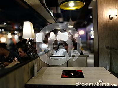Internal view of restaurant in Shenzhen East Gate Street Editorial Stock Photo
