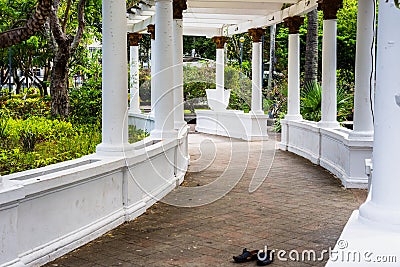 Internal view of a Roman monument that stands inside Largo do Campo Grande Editorial Stock Photo