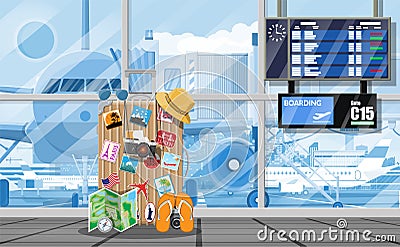 International airport concept. Vector Illustration