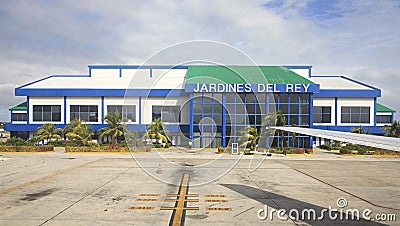 International airport Jardines Del Rey of Cayo Coco. Stock Photo