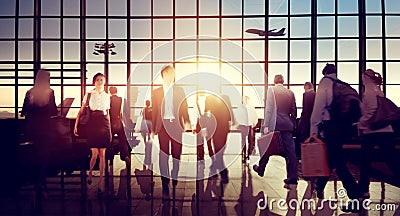 International Airport Terminal Travel Business Trip Concept Stock Photo