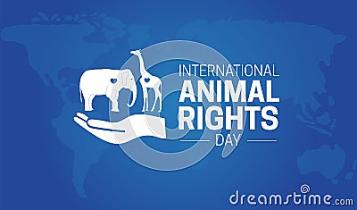 International Animal Rights Day Background Banner Vector Illustration