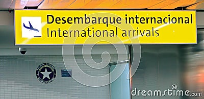 International Arrivals at S. Paulo-Guarulhos Stock Photo