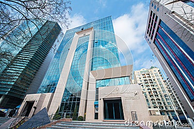 International Bank of Azerbaijan office on Editorial Stock Photo