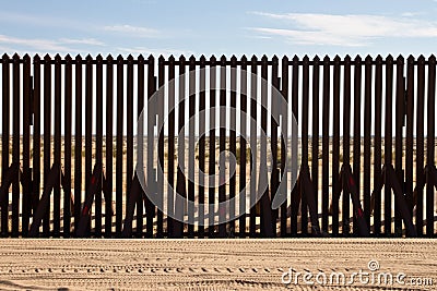 International Border fence Stock Photo