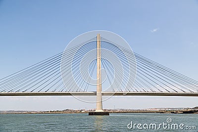 International Bridge, linking Portugal and Spain over the Guadiana River Stock Photo