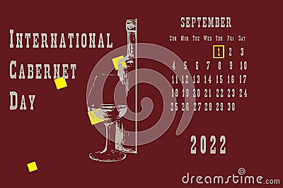 International Cabernet Day Vector Illustration