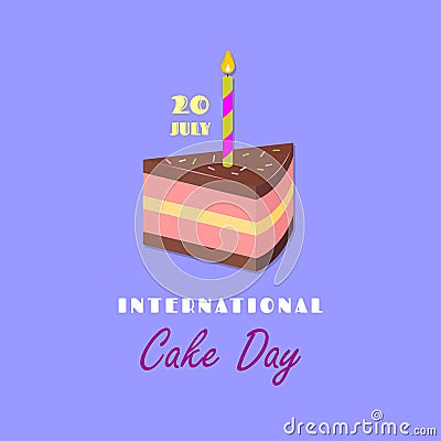 International Cake Day greeting card or banner Vector Illustration