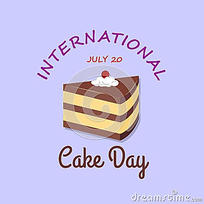 International Cake Day greeting card or banner Vector Illustration