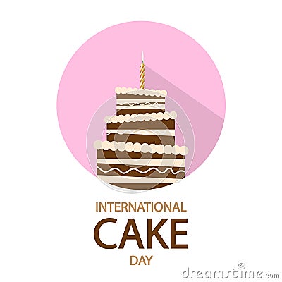 International cake day icon Vector Illustration