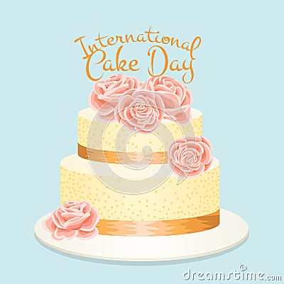 International Cake Day Vector Illustration