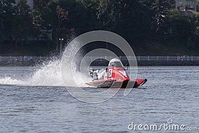International Championship in water-motor sports Hydro GP in Ternopol Editorial Stock Photo