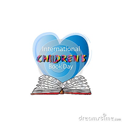 International Children`s is Book Day Vector Illustration