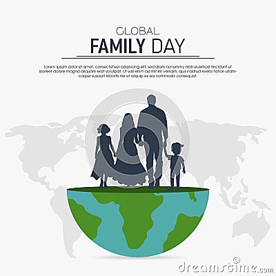 Global Family Day, Importance of Family Vector Illustration