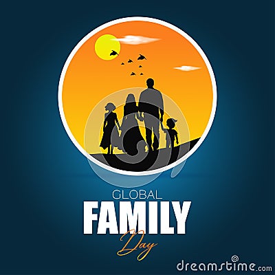 Global Family Day Vector Illustration