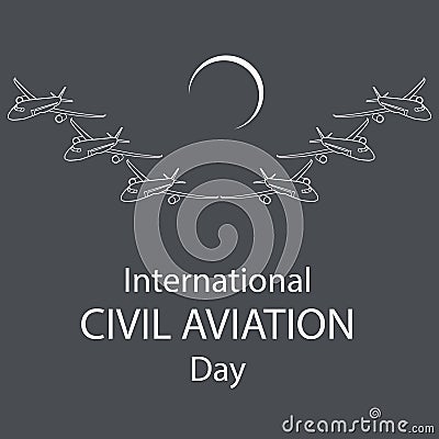 International civil aviation day Stock Photo