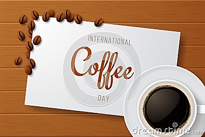 International coffee day. Vector Illustration