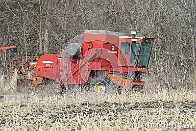 International 503 Combine Abandoned Editorial Stock Photo