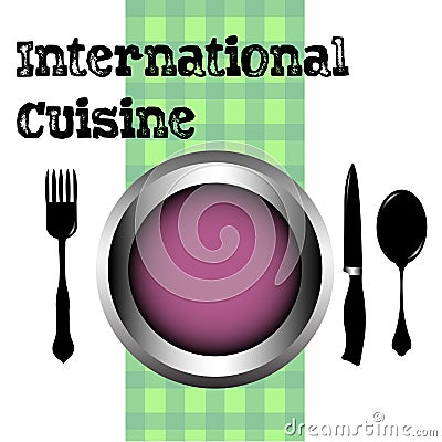 International cuisine Vector Illustration