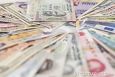 International currencies Stock Photo