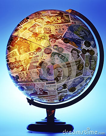 International Currency - Global Economy Stock Photo