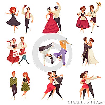 International Dance Day Set Vector Illustration